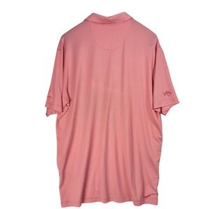 Callaway Opti-Dri Mens Large Red White Striped Polo Golf Shirt SU34597